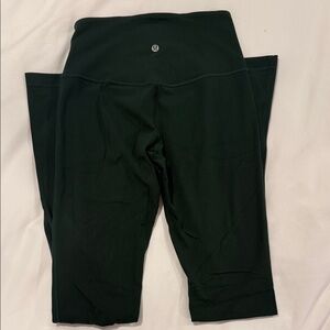 lululemon athletica Dark Green Flare Leggings